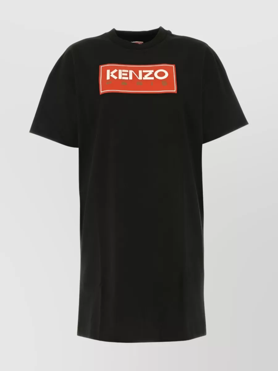 kenzo logo t shirt dress Kenzo Printed Logo T-Shirt Dress - Black - 25% Off