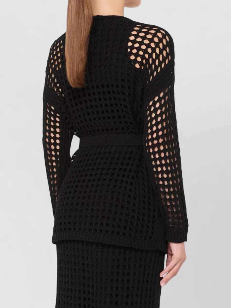 Max Mara Knitted Belted Cardigan