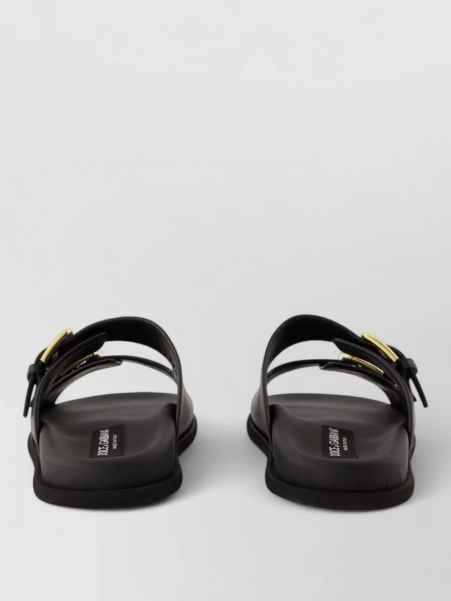 Dolce&Gabbana Leather Slide Sandals