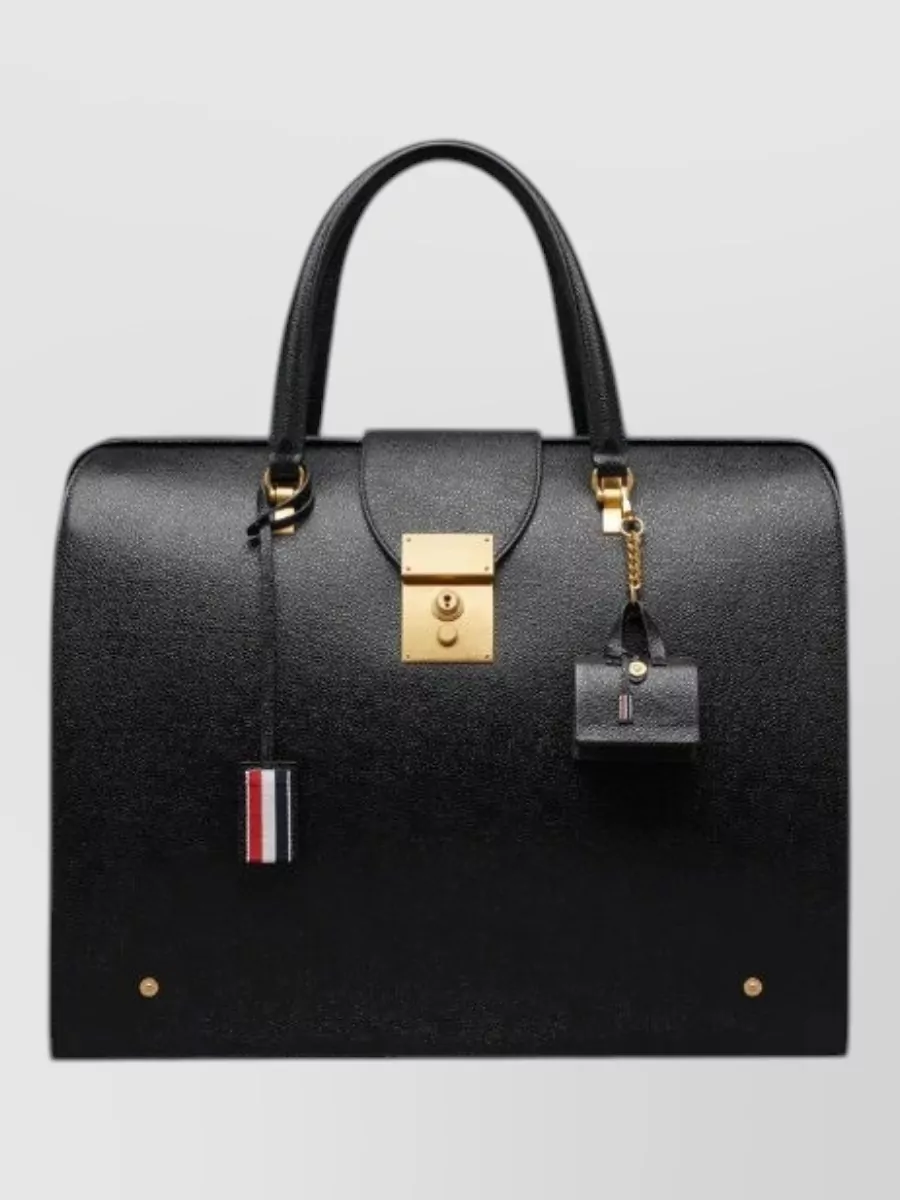 Thom Browne lamb leather charm keychain