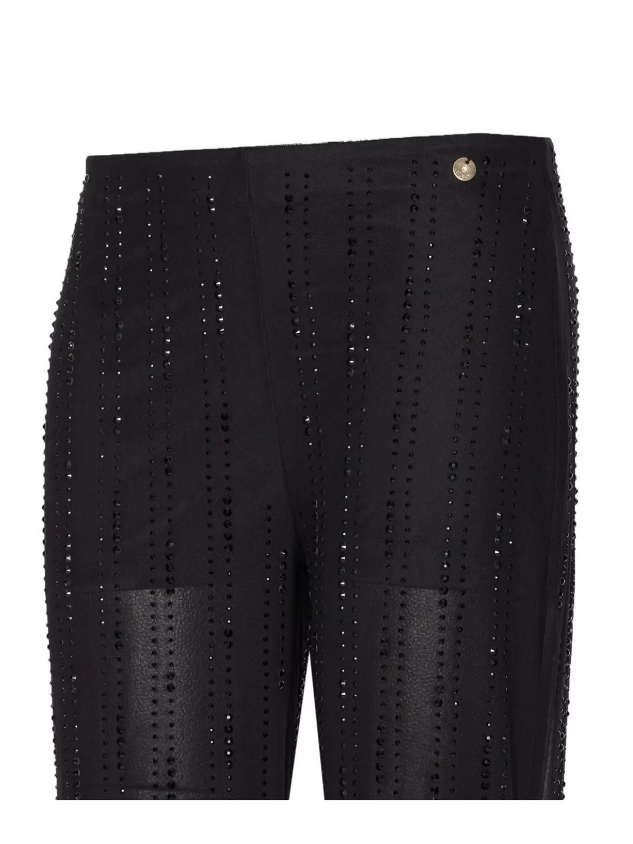 Liu •jo Strass And Sequin Detailed Trousers In Black