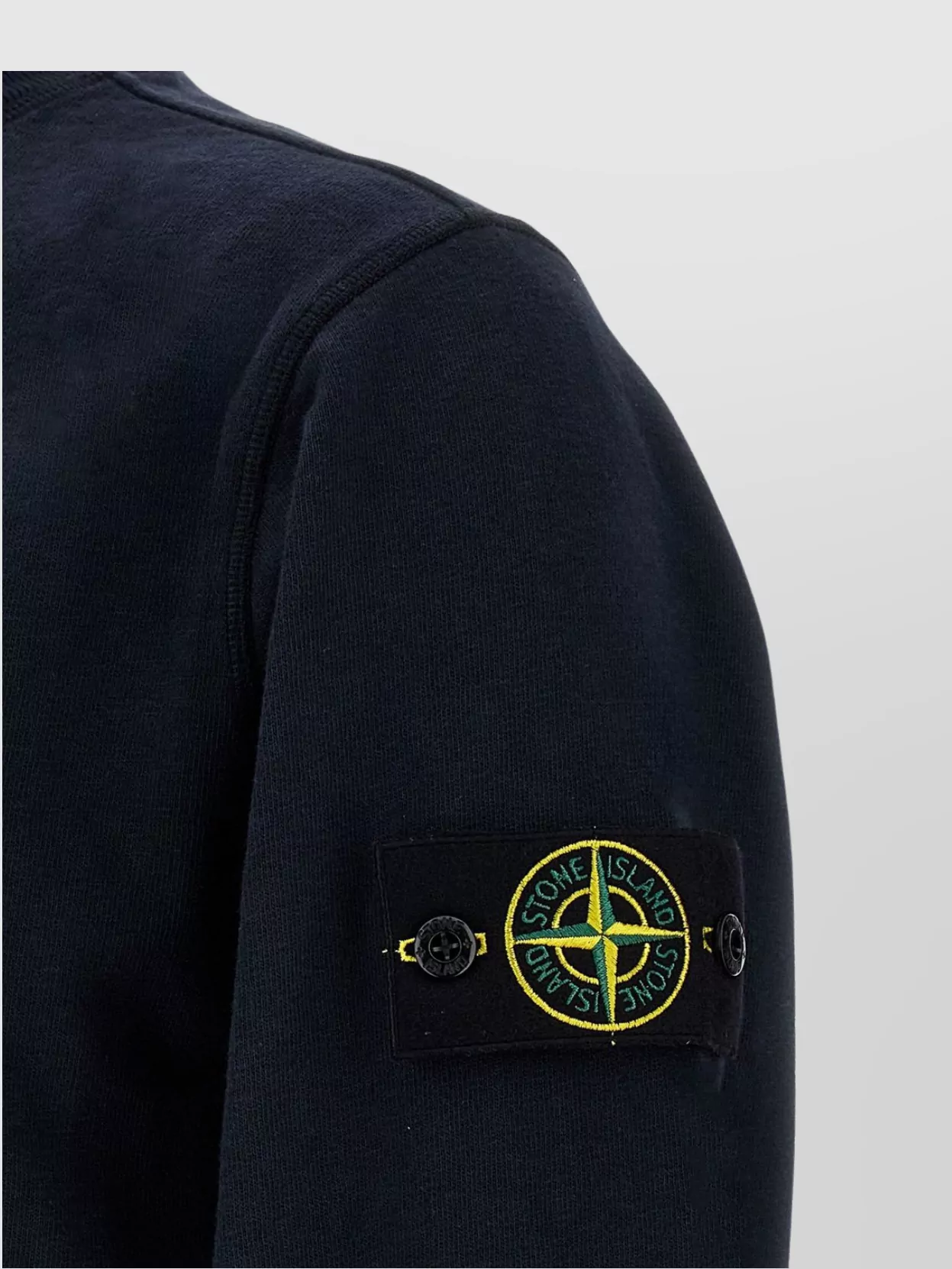 Stone Island Crew Neck Logo Badge Sweatshirt