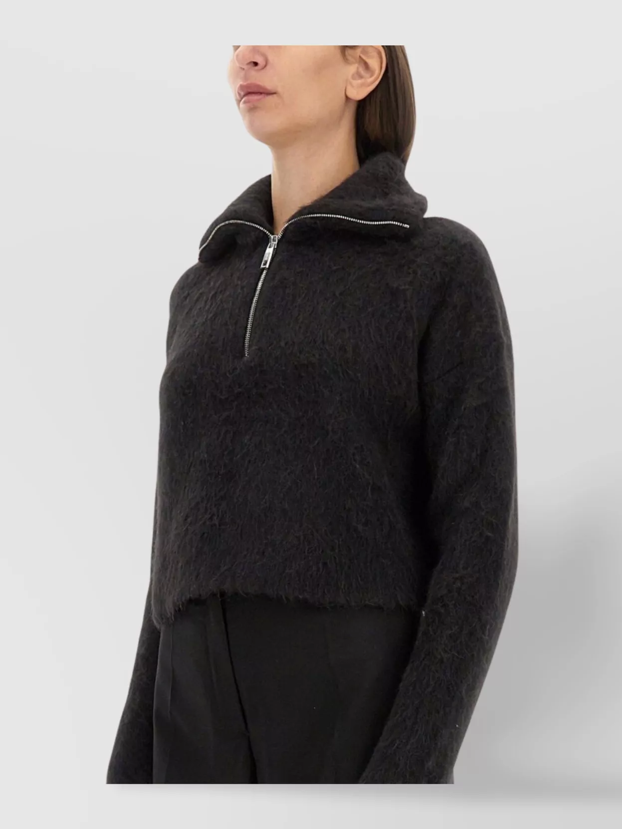 Sportmax Cropped Long Sleeve Knitwear Top