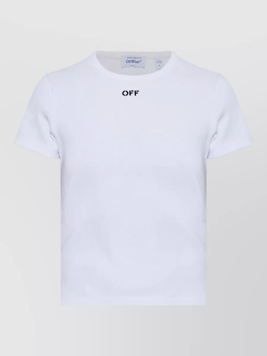 Off-White ribbed fitted t-shirt