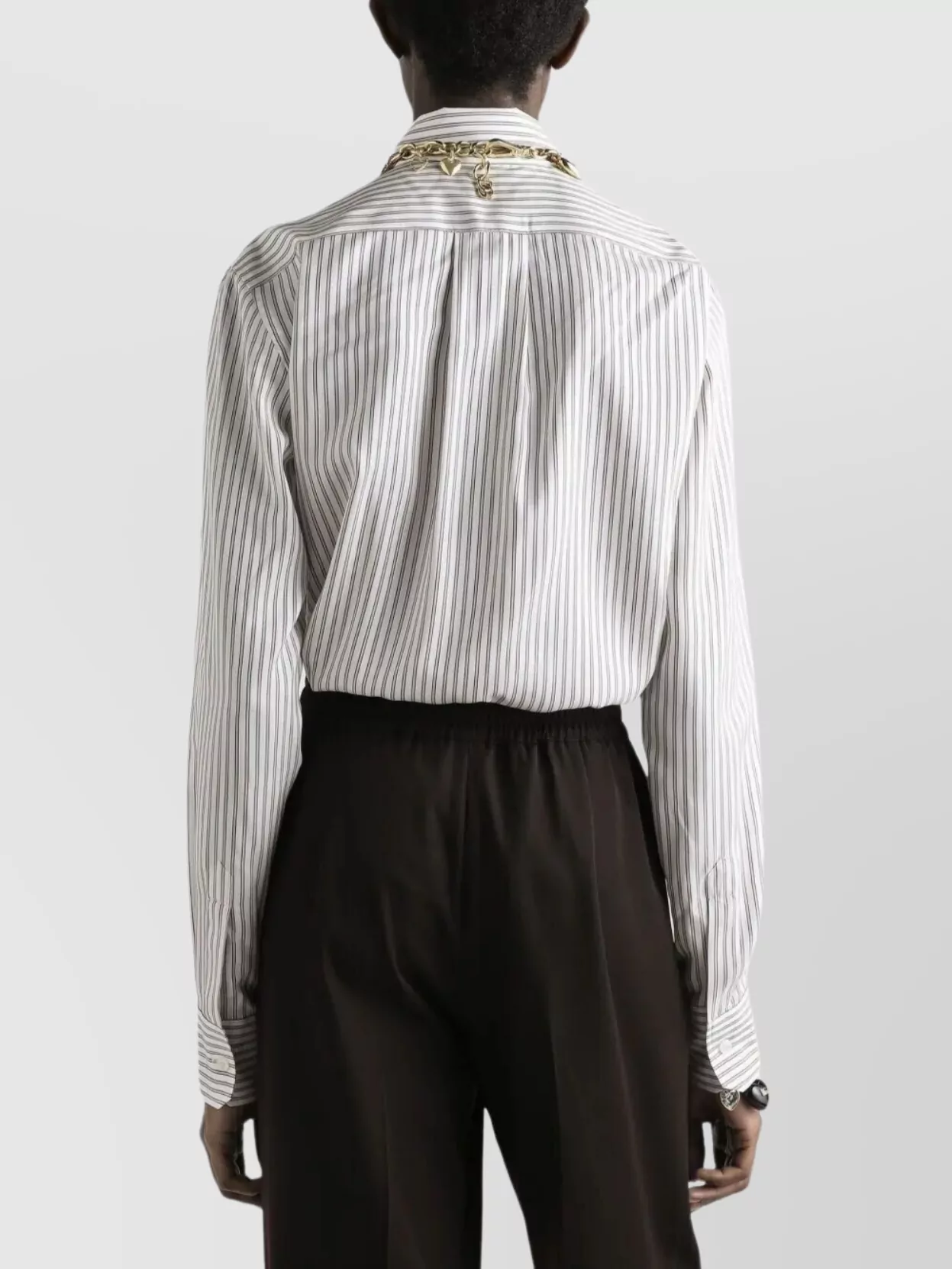 Dolce&Gabbana Silk Shirt Featuring Striped Design