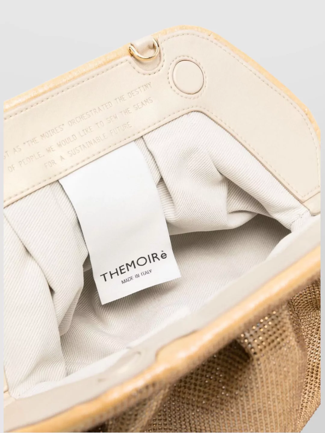 Themoiré Structured Clutch Bag Detachable Strap