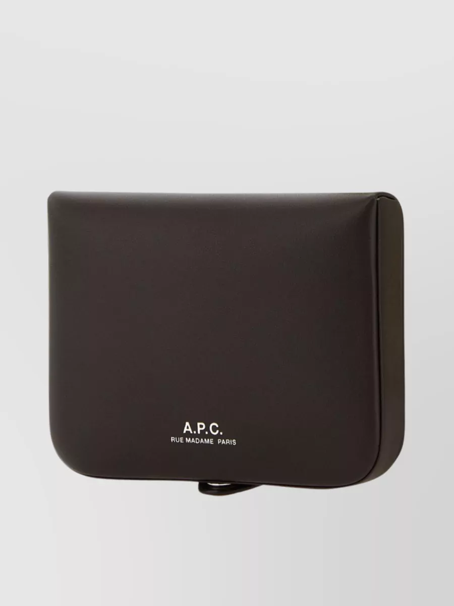 Apc Streamlined Rectangular Wallet Design In Brown