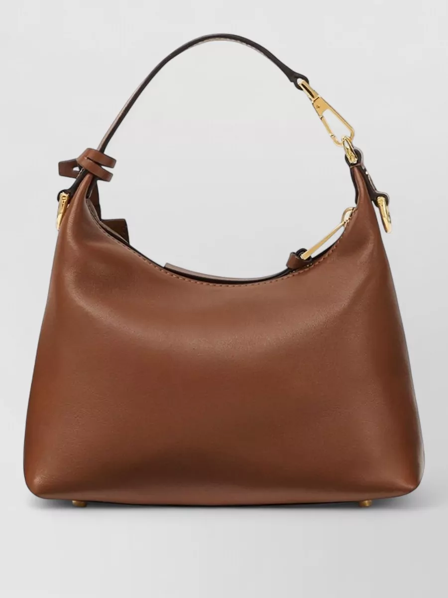 Versace Versace Tag Leather Hobo Bag
