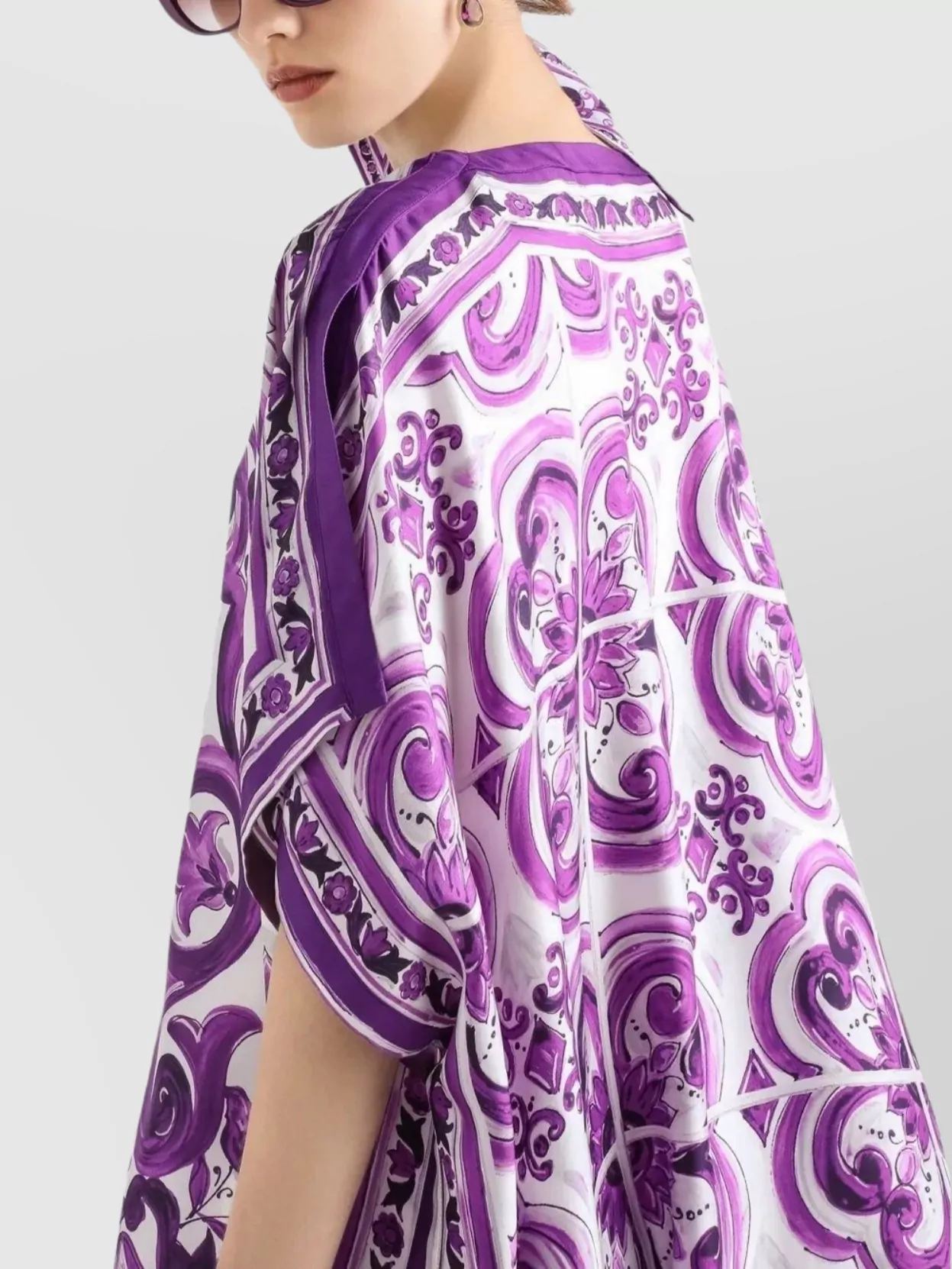 Dolce&Gabbana Ornate Pattern Flared Hem Dress