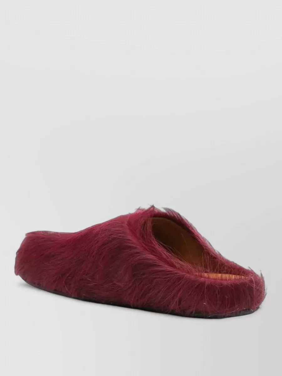Marni fur trim sabot slippers