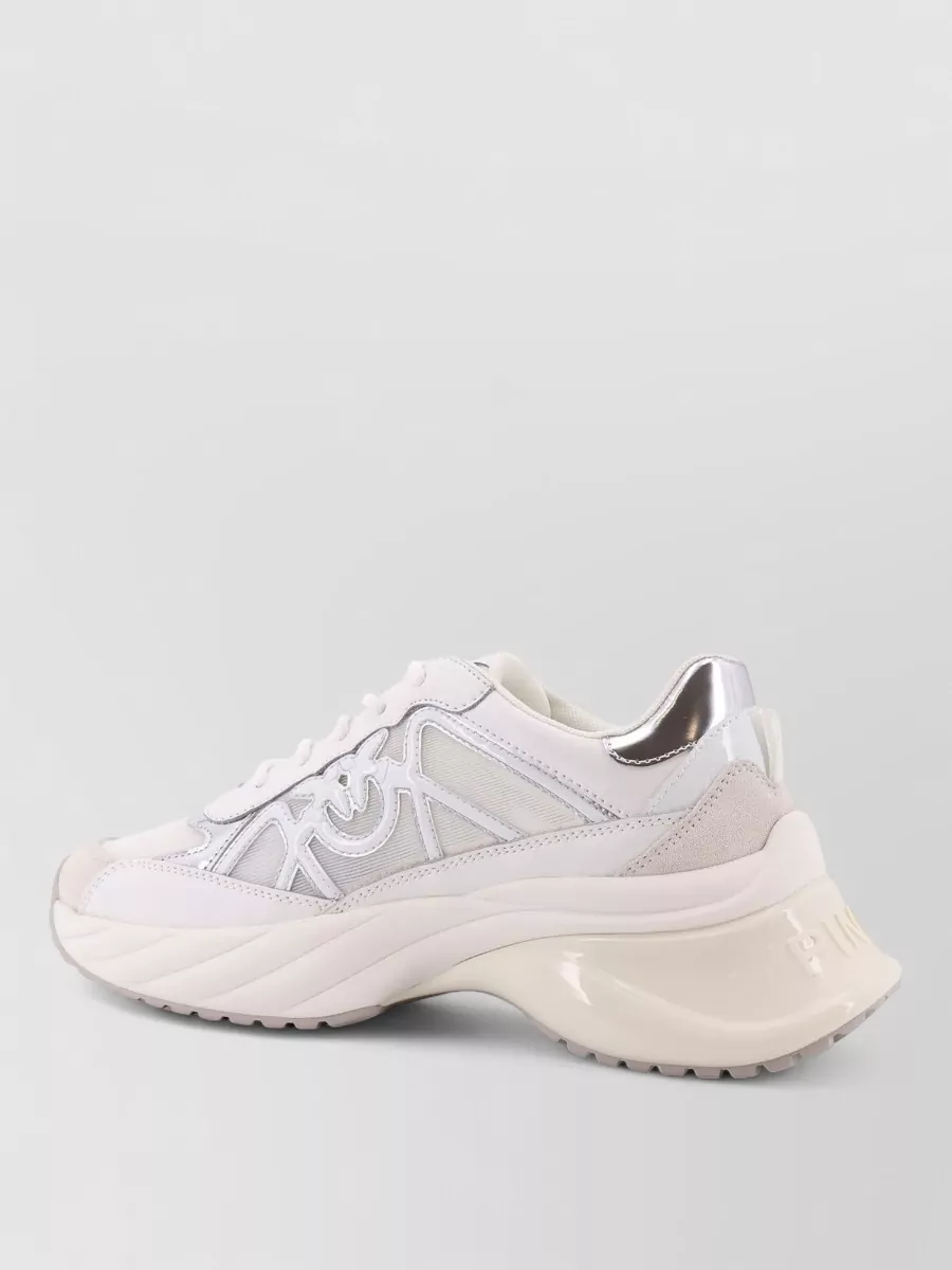 Pinko Low Top Sneakers Metallic Accents Chunky Sole