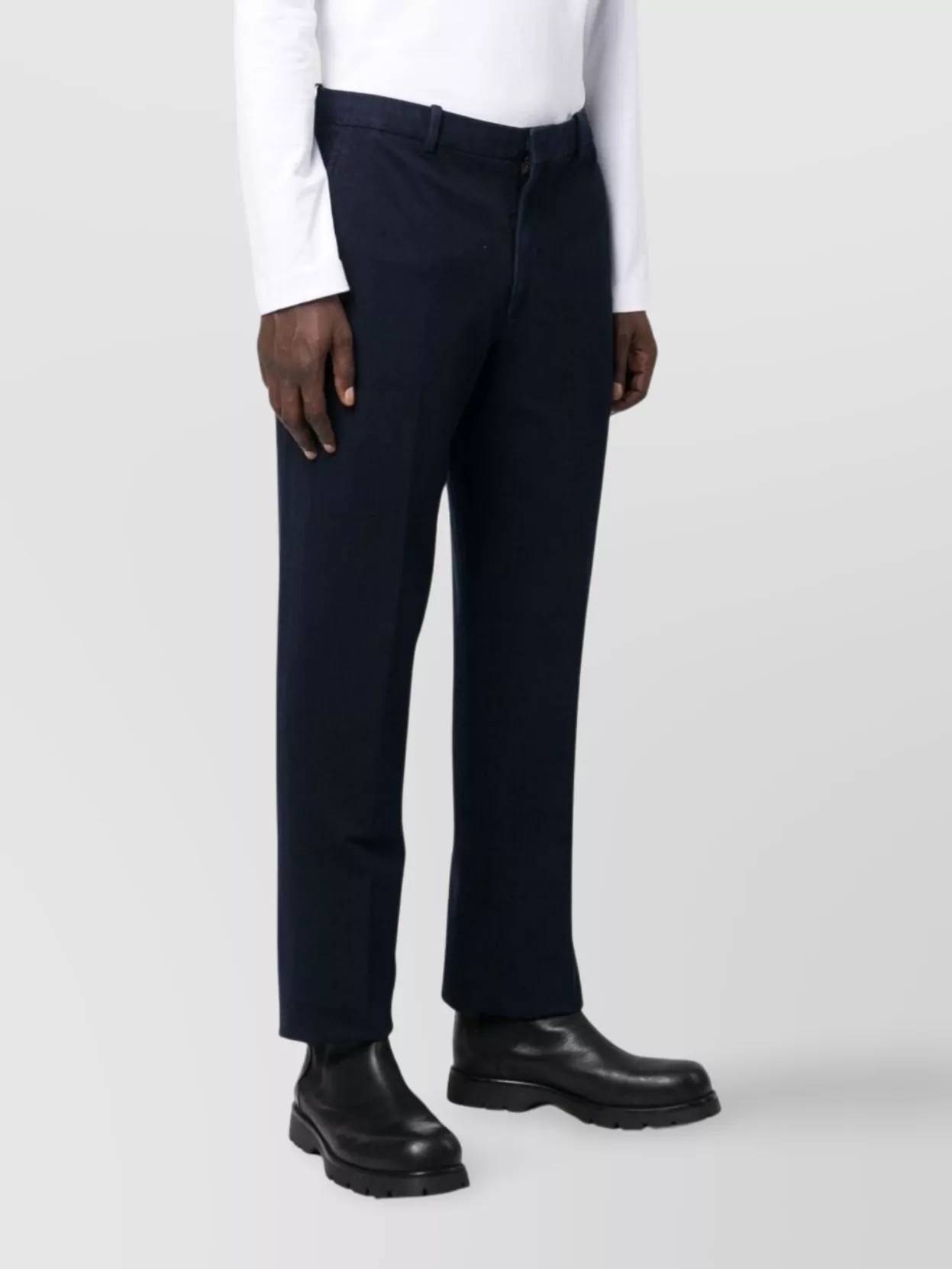 Circolo 1901 Stretch Cotton Mid-Rise Trousers With Rear Pockets