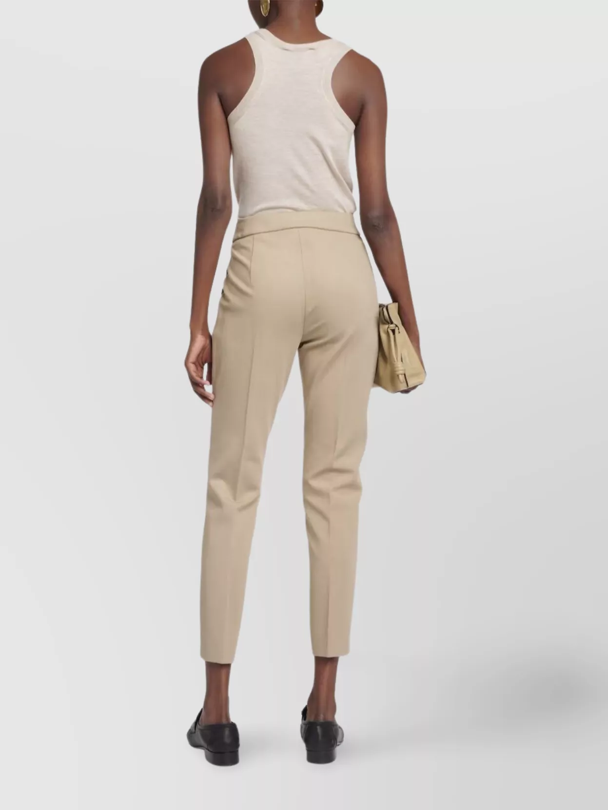 Max Mara Slim Fit Double Jersey Trousers With French Pockets