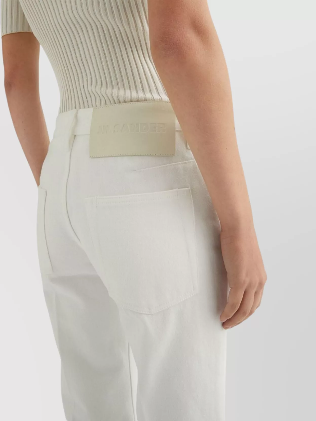 Jil Sander Cotton Flared Jeans