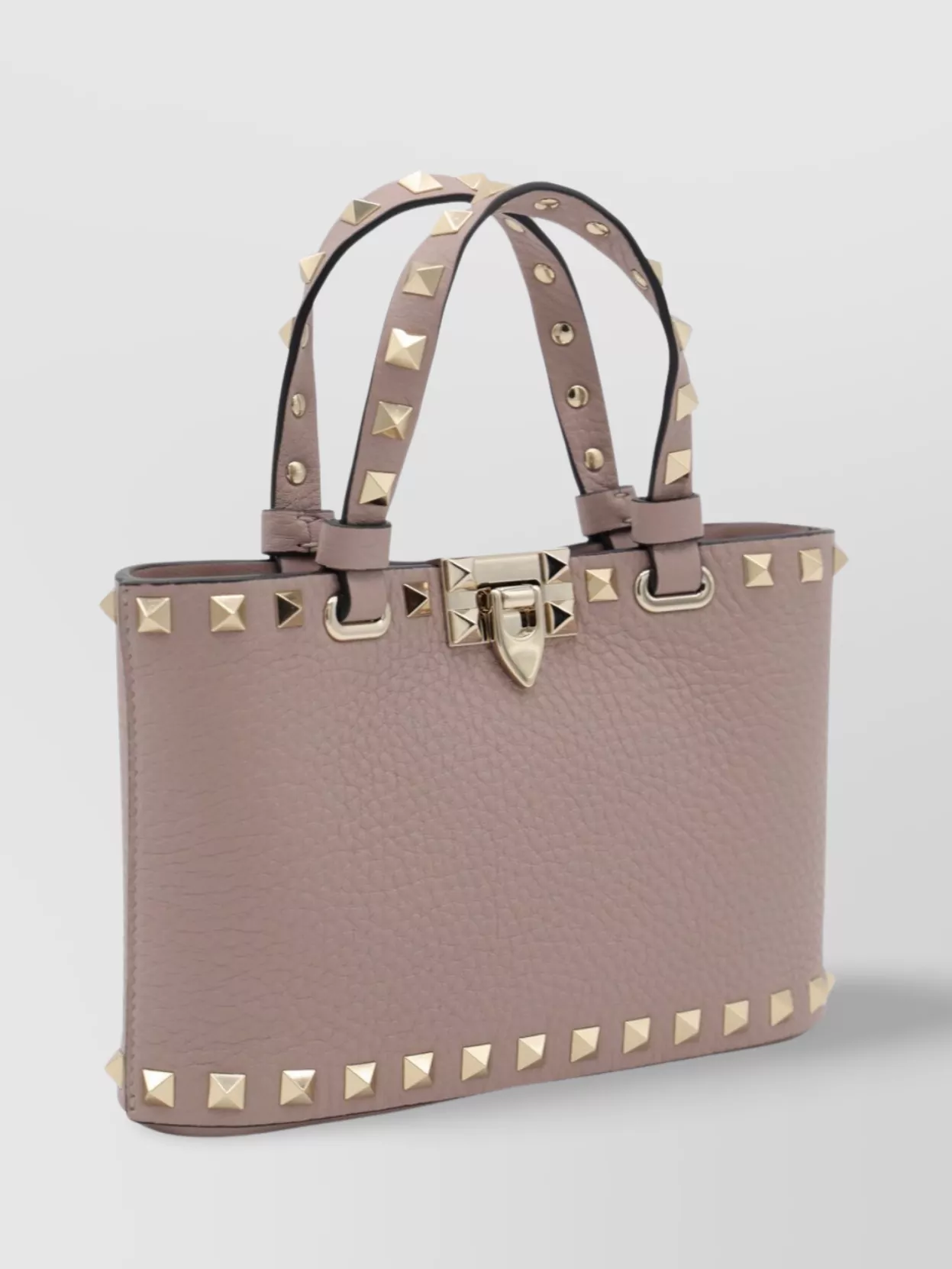 Valentino Garavani Leather Tote With Studded Chain Handles