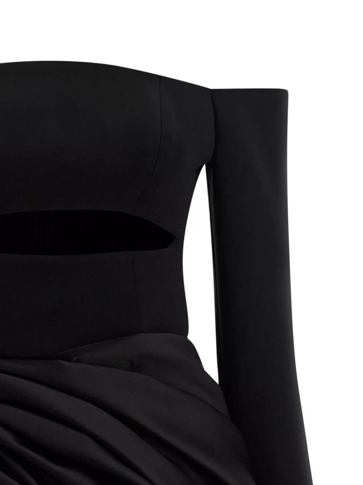 Carolina Herrera Off-shoulder Dress Featuring Structured Silhouette In Black