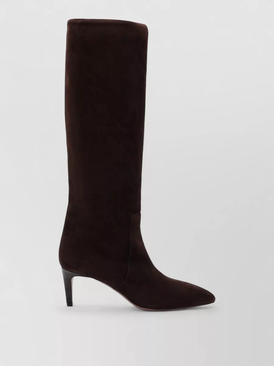 Paris Texas Knee Length Boots Pointed Toe Stiletto Heel