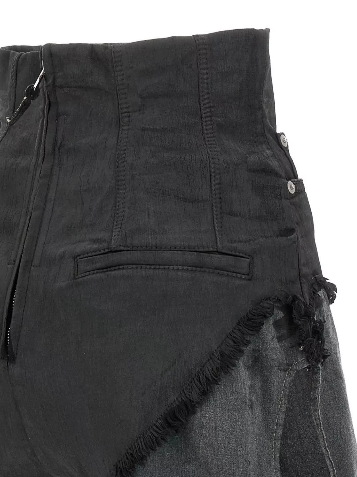 Rick Owens Drkshdw High Waist Cutoff Shorts Pockets