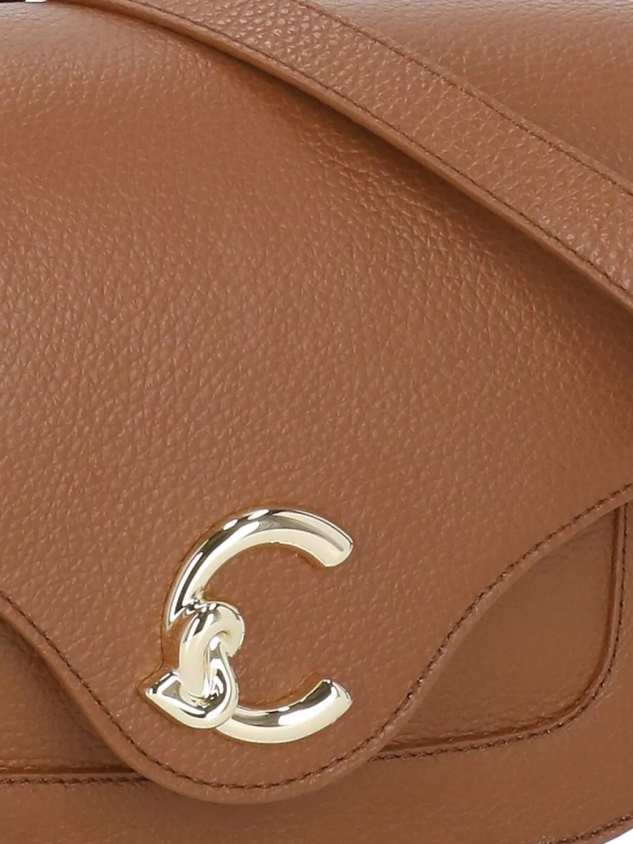 Coccinelle Leather Shoulder Bag Adjustable Strap Hardware