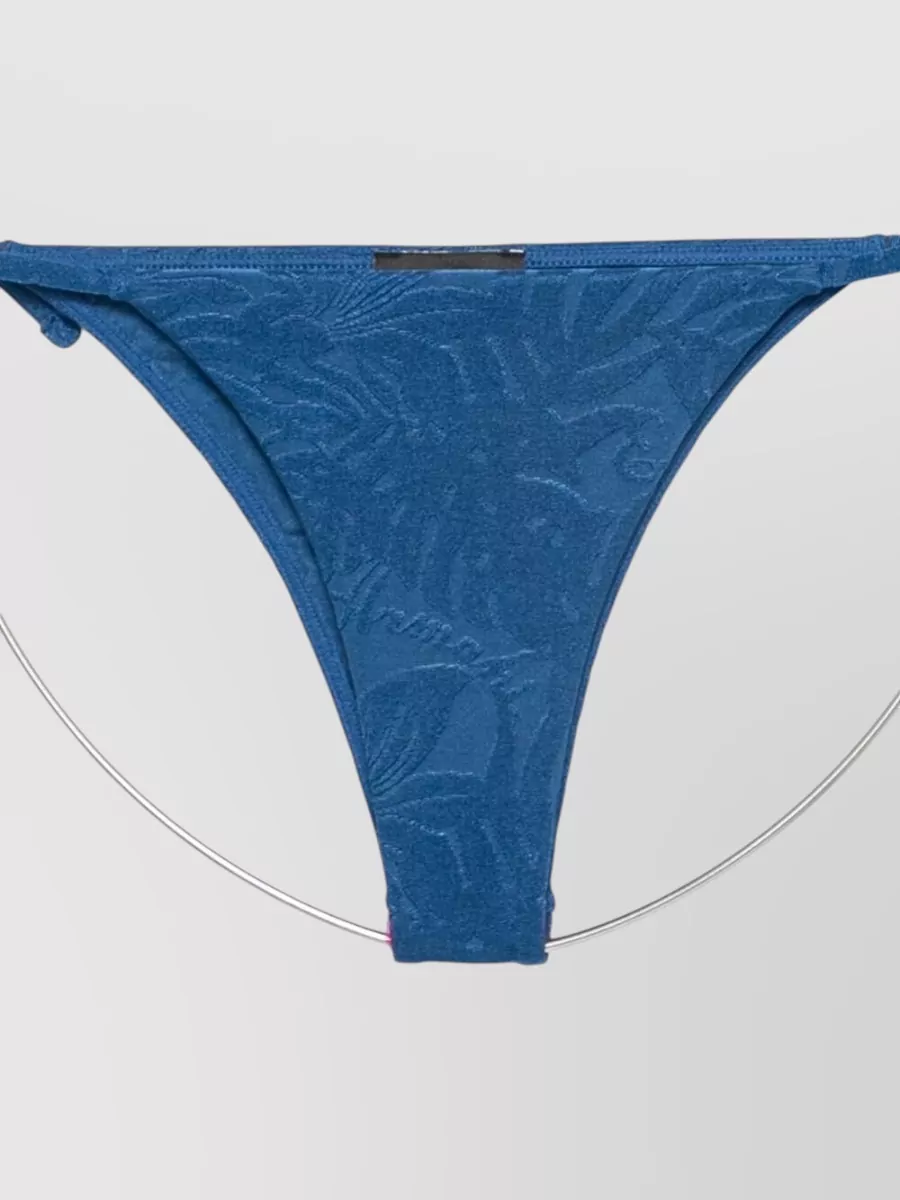 Emporio Armani Floral-Jacquard Halterneck Triangle Bikini