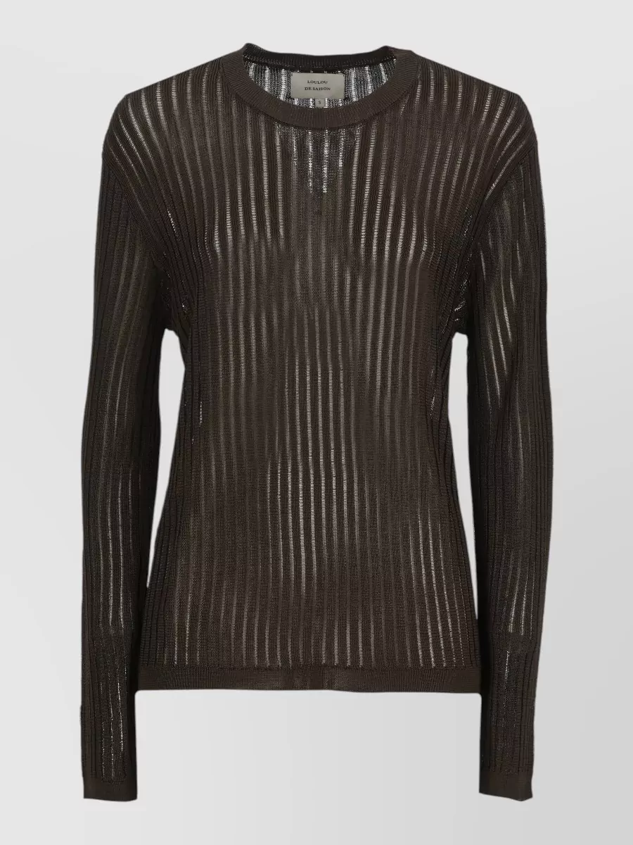 Loulou Studio long-sleeve crewneck knitted top