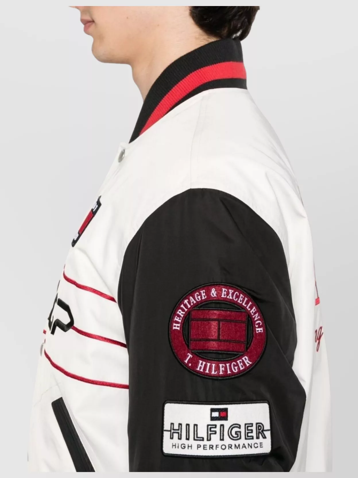 Tommy Hilfiger Casual Jacket With Contrast Sleeves And Graphic Print