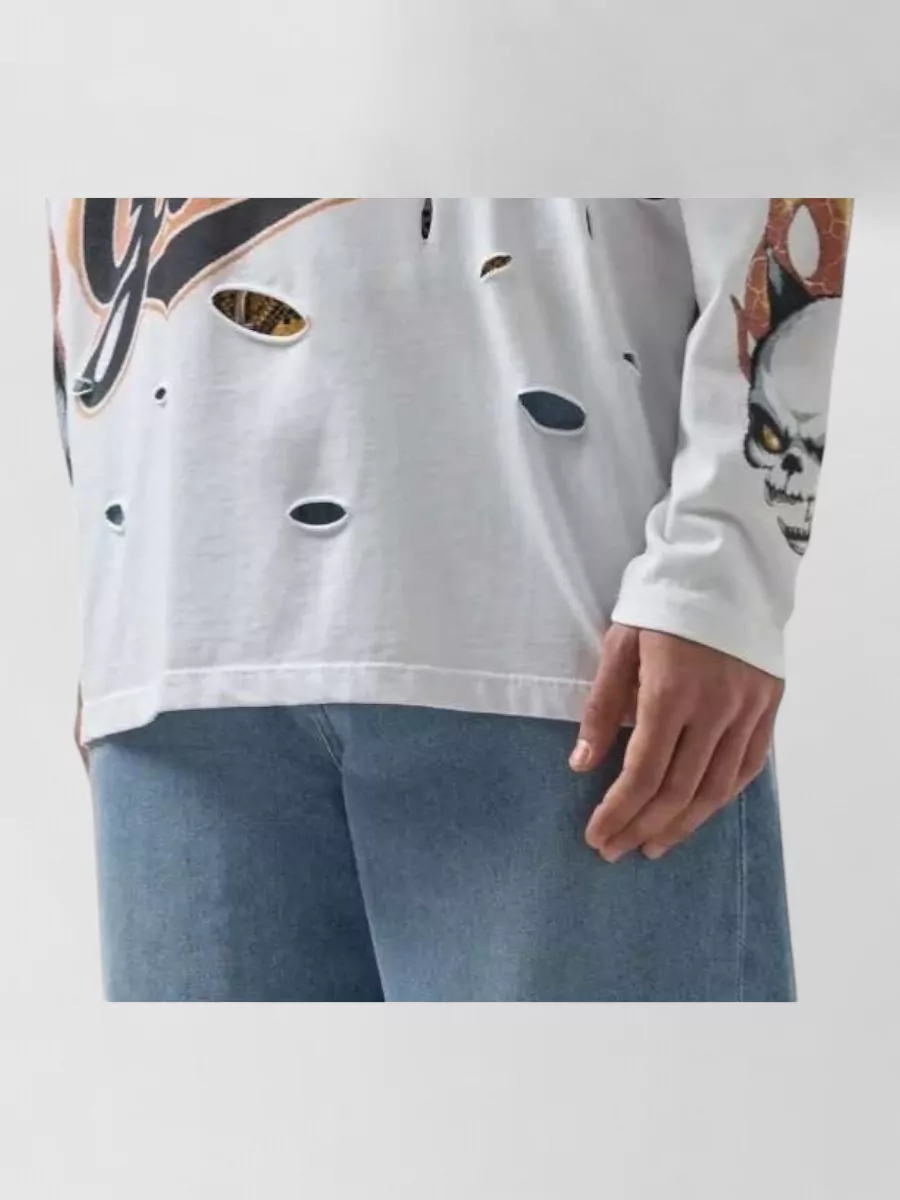 Gcds Printed Long-Sleeve Cotton T-Shirt