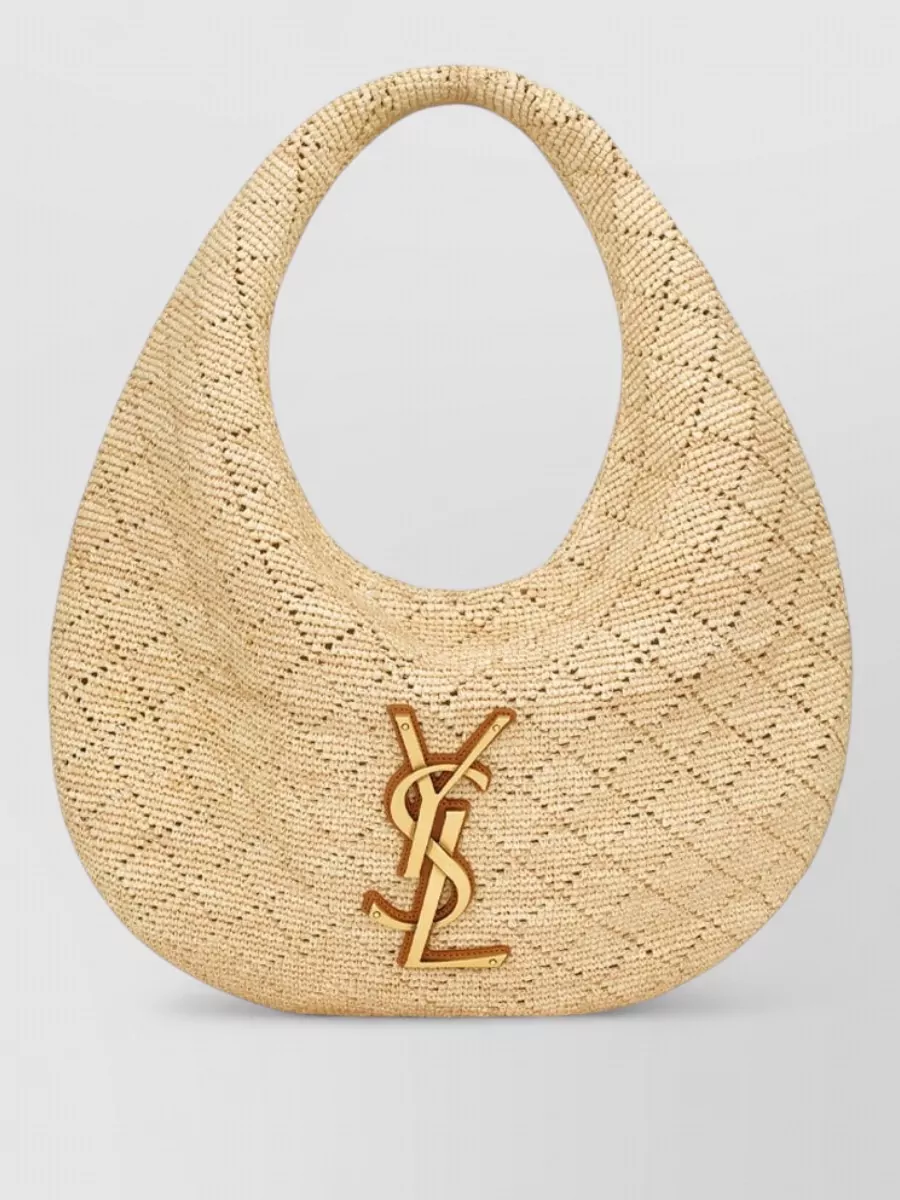 Saint Laurent Icare raffia shoulder bag
