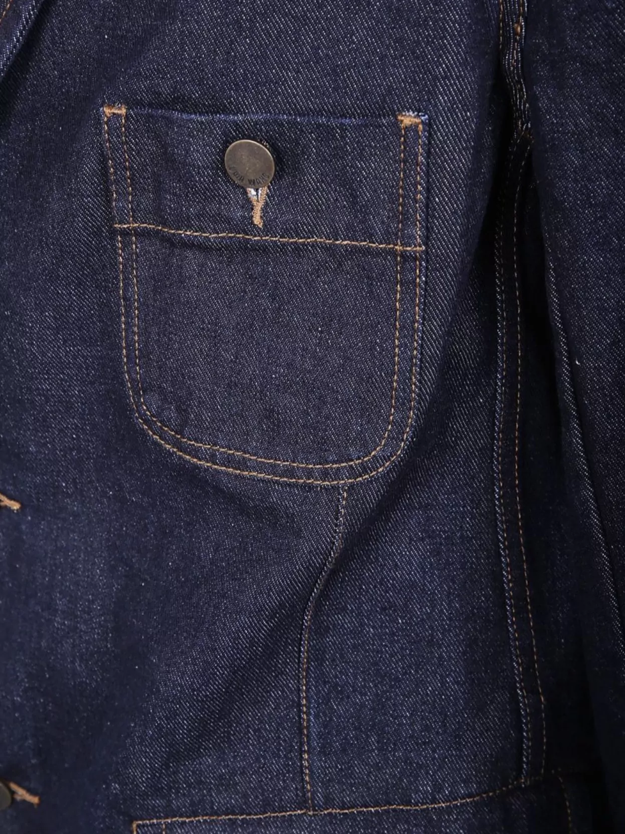 Uma Wang Buttoned Patch-pocket Denim Jacket In Blue