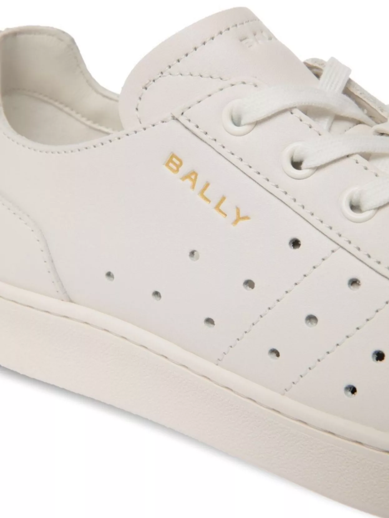 BALLY LOW TOP SNEAKERS WITH PERFORATED RUBBER SOLE