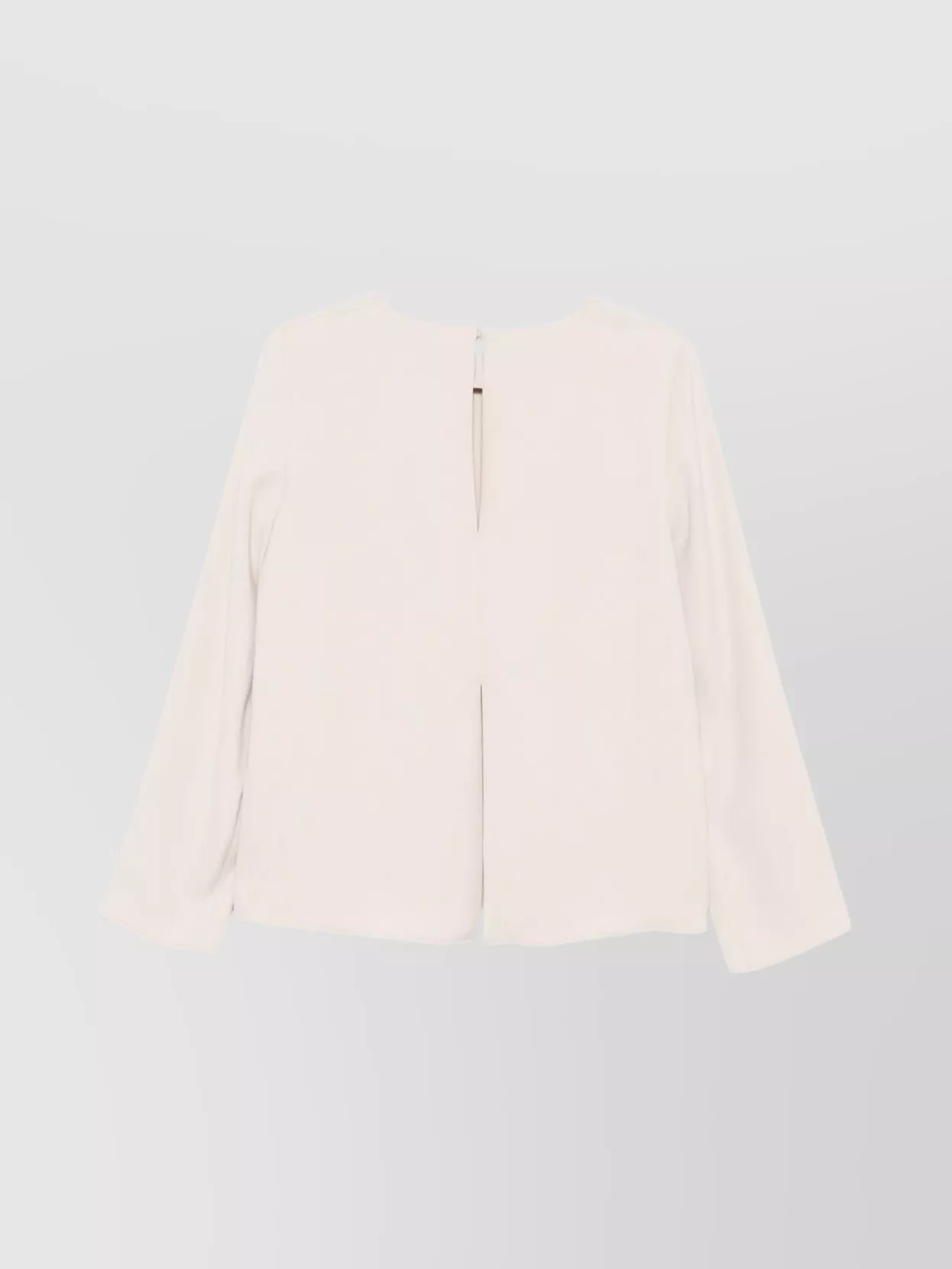 P.a.r.o.s.h Buttoned Long Sleeve Blouses With Back Slit In Neutral
