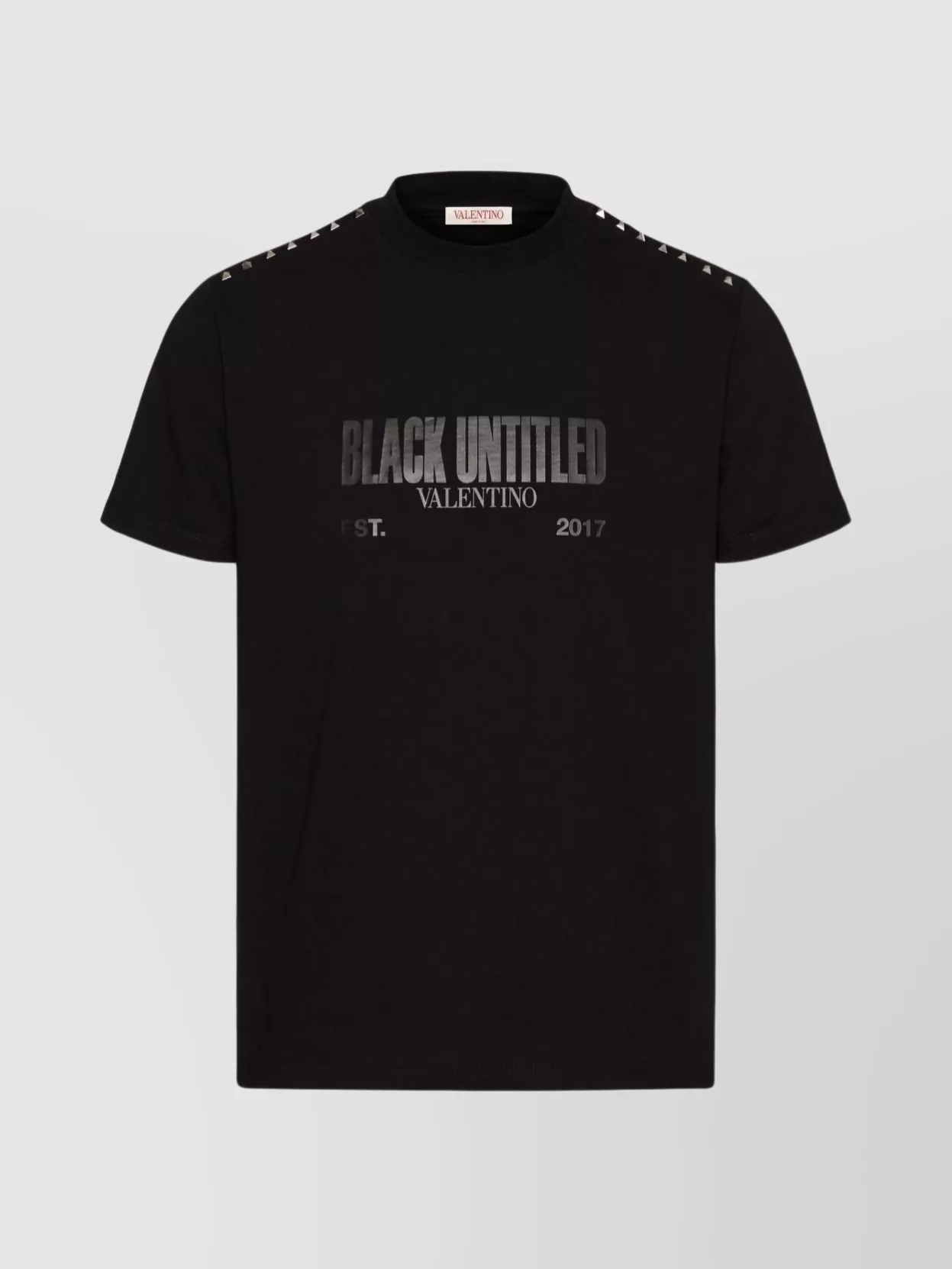 Shop Valentino Signature Crew Neck T-shirt In Black