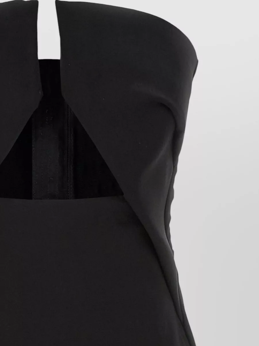 Rick Owens Prong Evening Gown Strapless Slit Dress