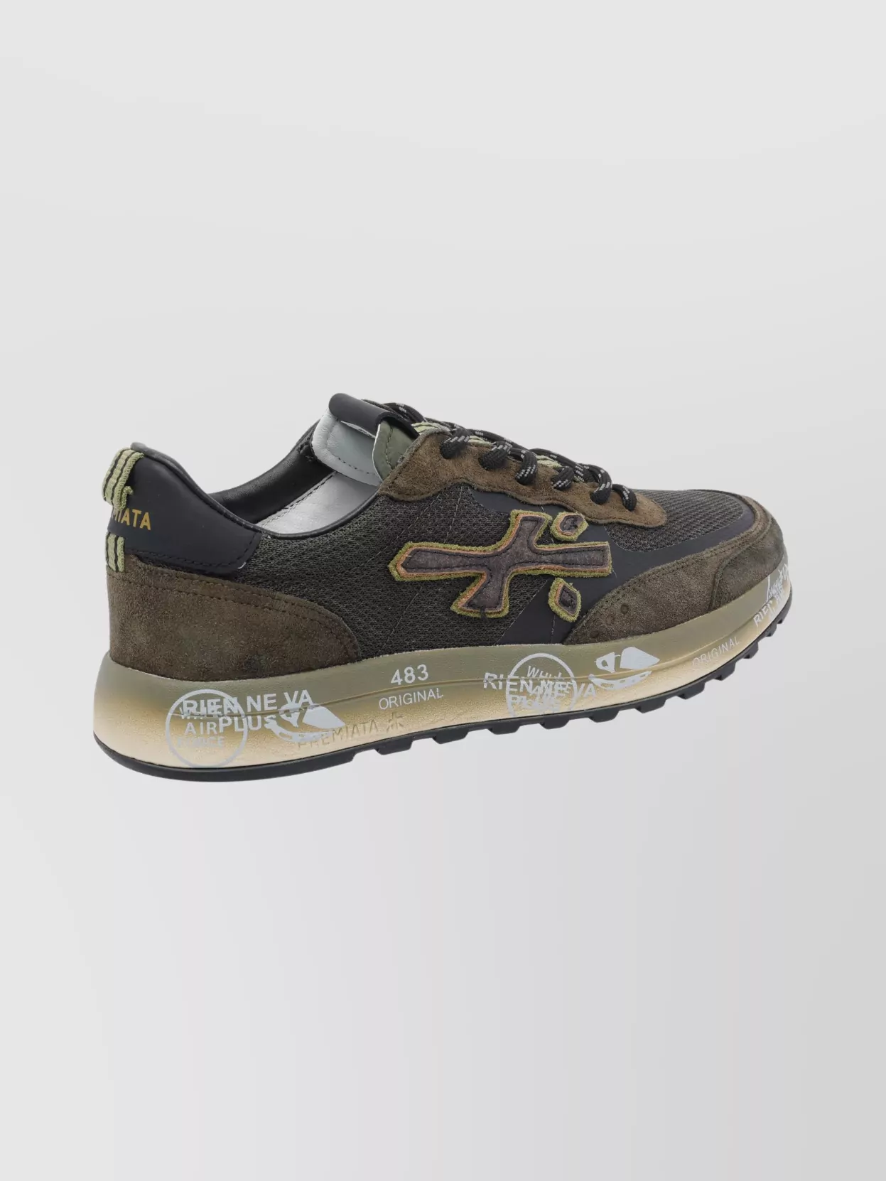Premiata Modern Low Top Sneakers With Mesh Panels