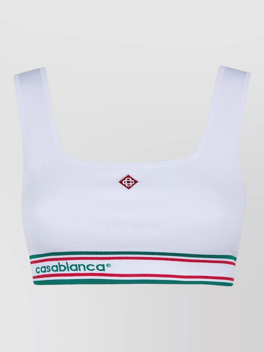 Casablanca Ribbed Seamless Sleeveless Bralette