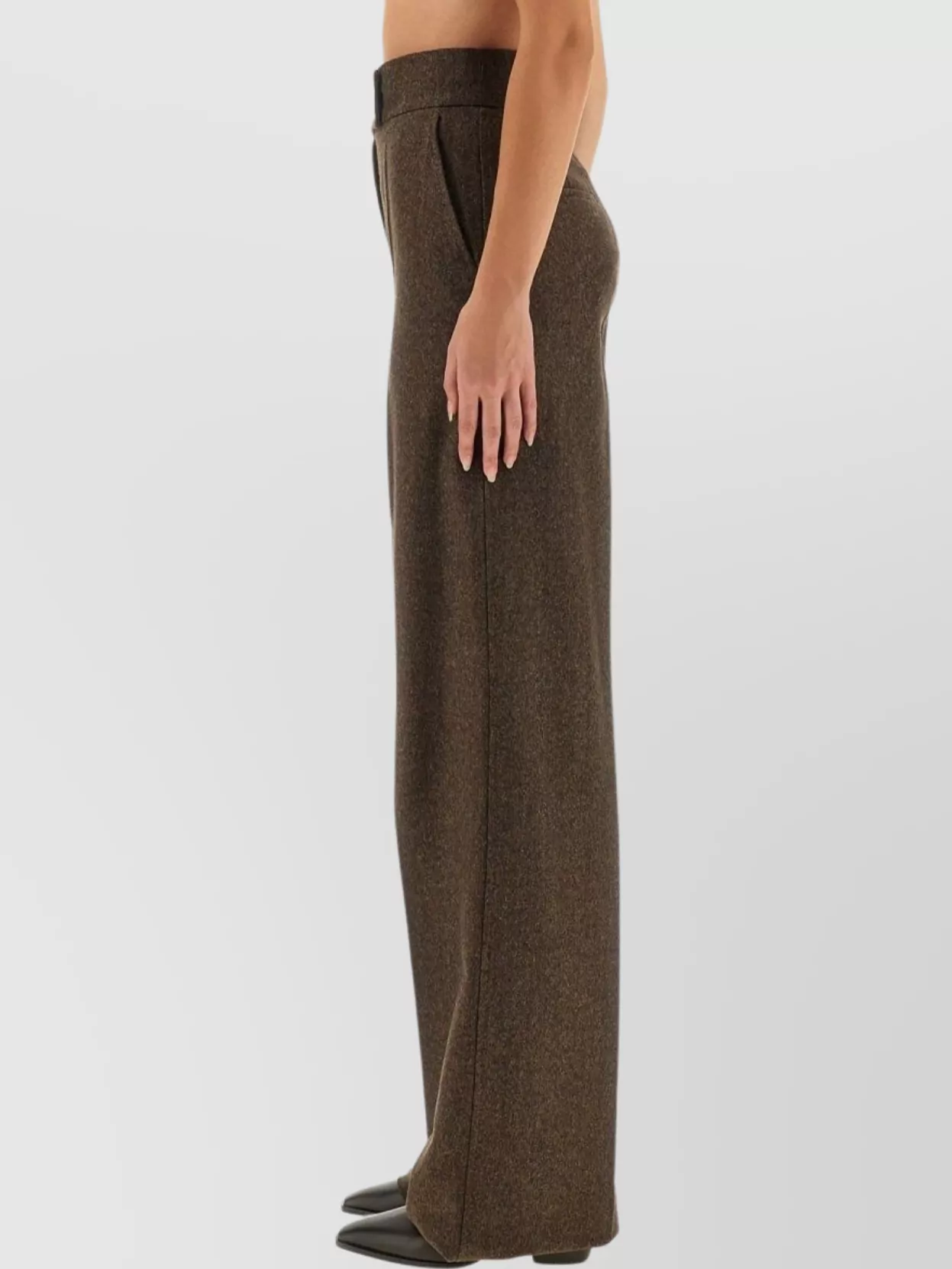 Max Mara High Waist Wide Leg Trousers Billy1234 In Gray