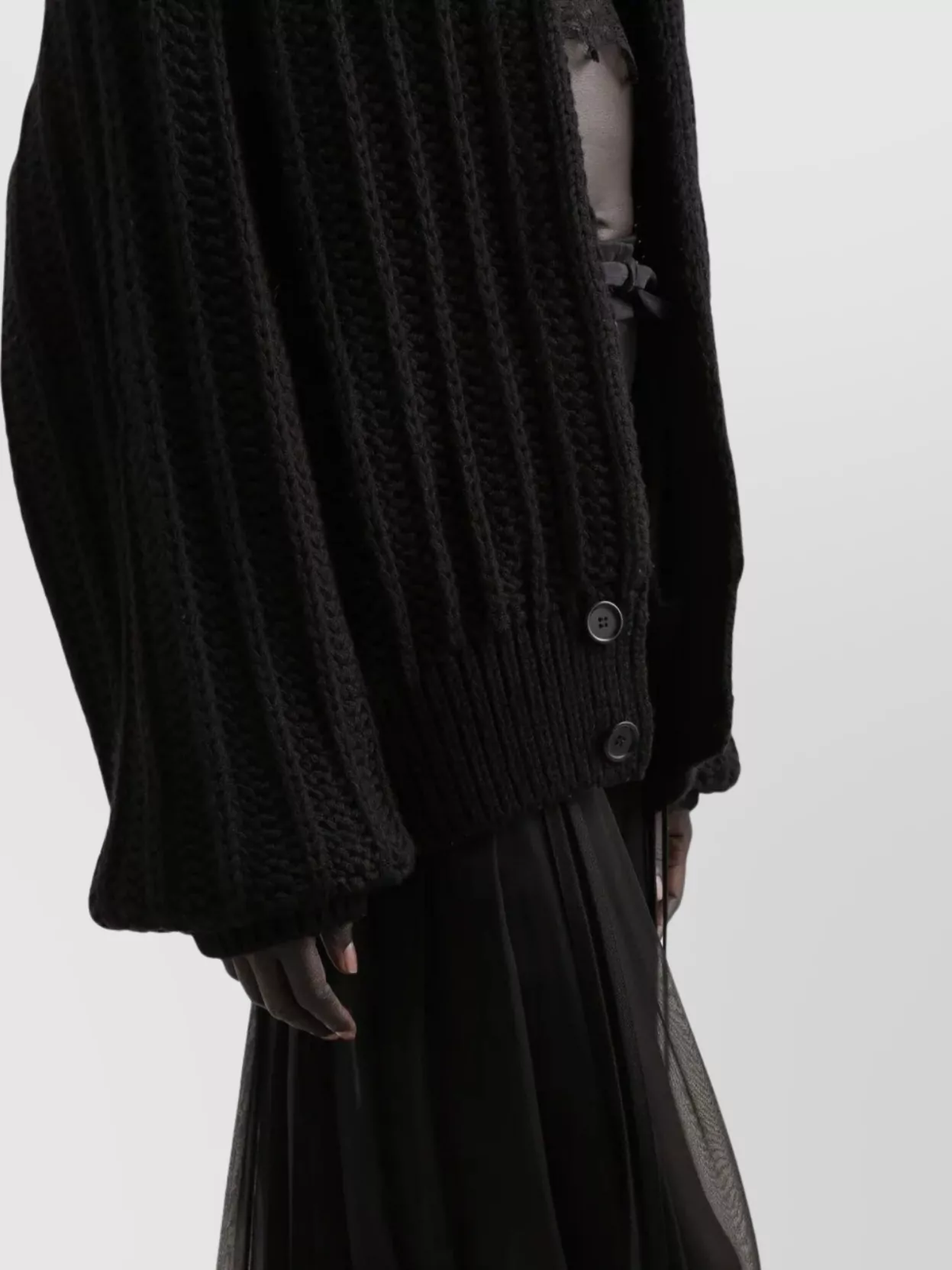 Dolce&Gabbana Drawstring Waist Pleated Silk Blend Skirt