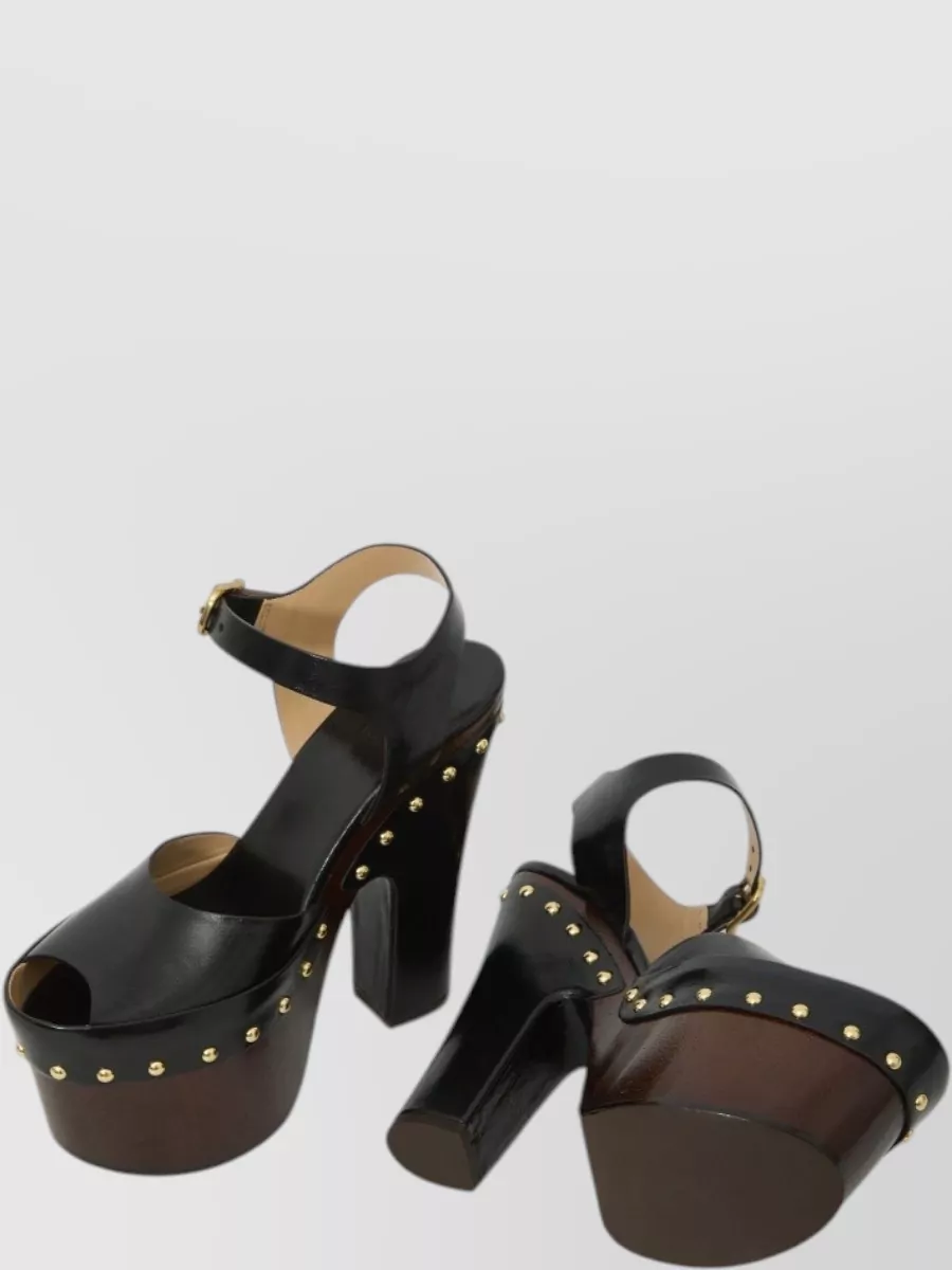 Chloé Leather Platform Mules