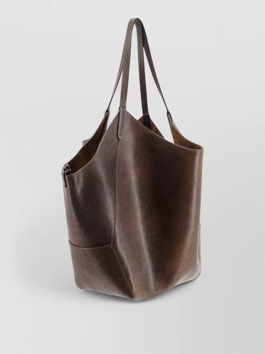 Brunello Cucinelli Monili Leather Shoulder Bag