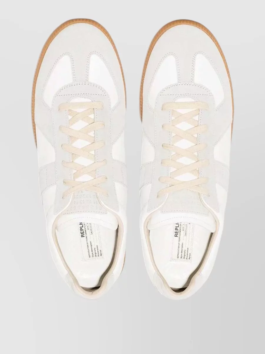 Maison Margiela Replica Sneakers Contrast Sole Suede Panels