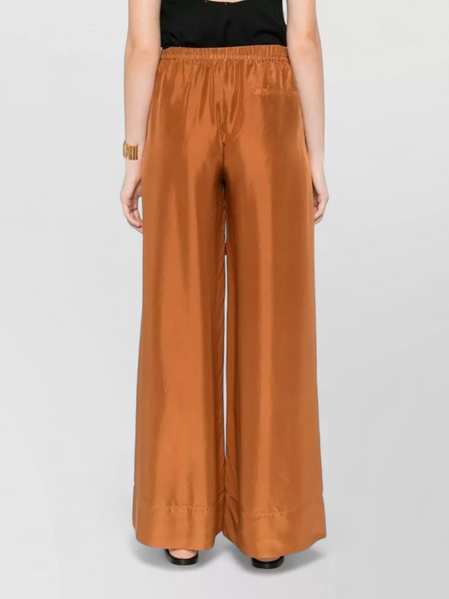 Forte Forte Silk Wide-Leg Drawstring Trousers