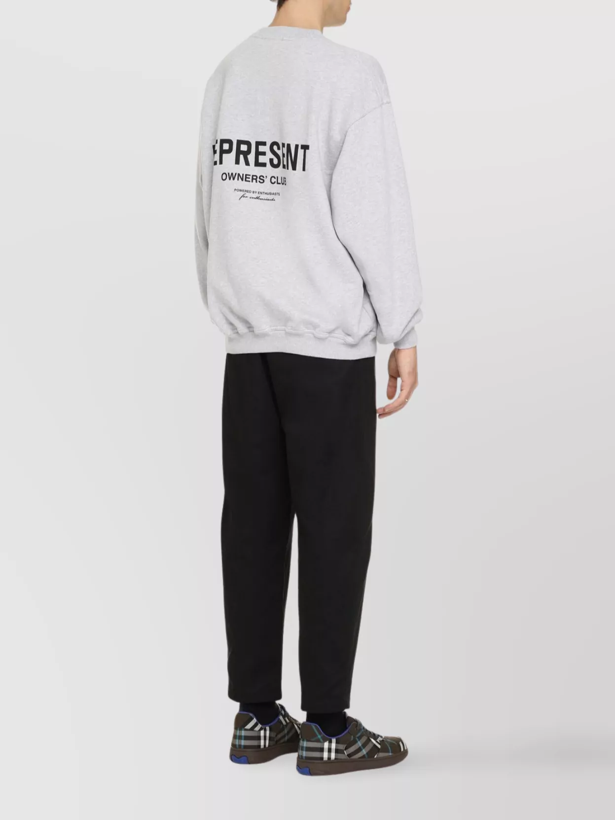 Represent Crew-Neck Cotton Sweatshirt Back Print