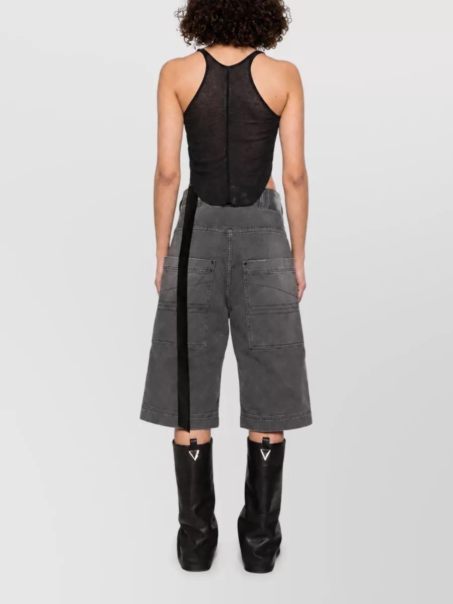 Rick Owens Cropped Sleeveless Racerback Tank Top