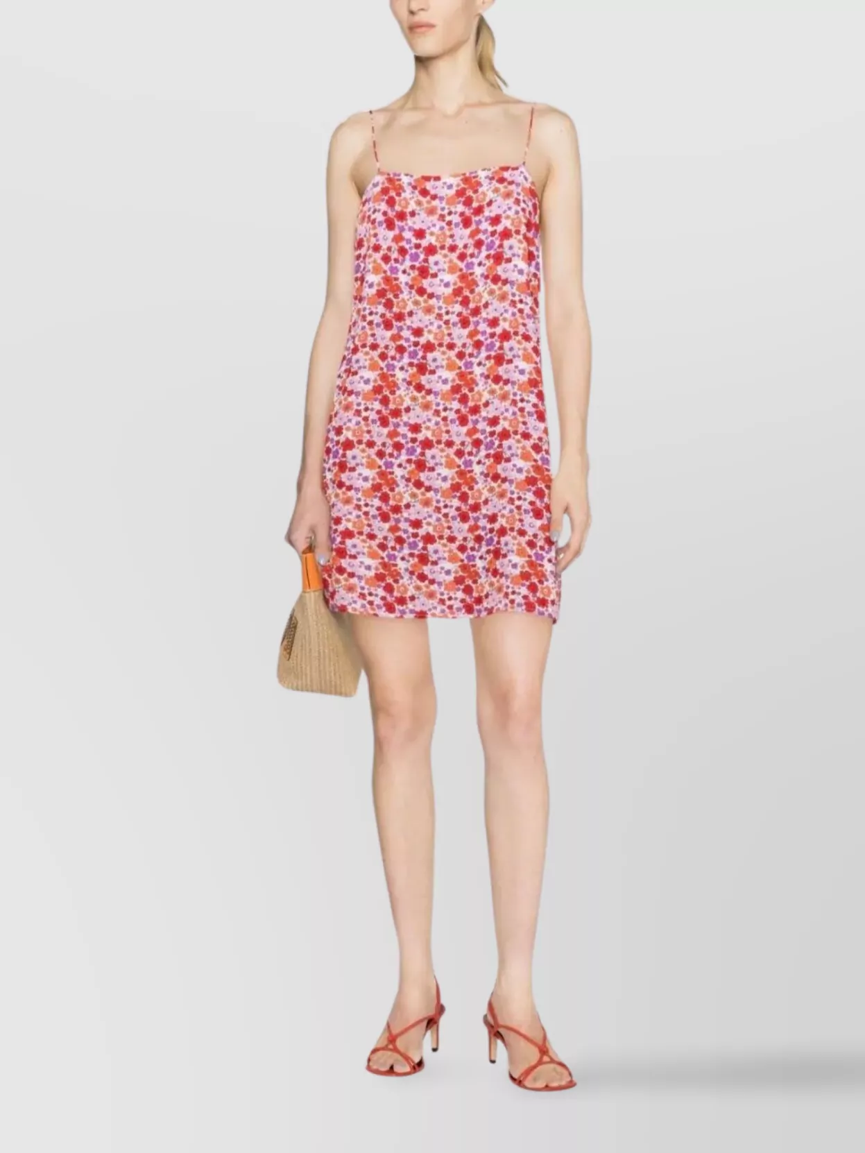 Rotate Strap Dress Floral Print Mini Length