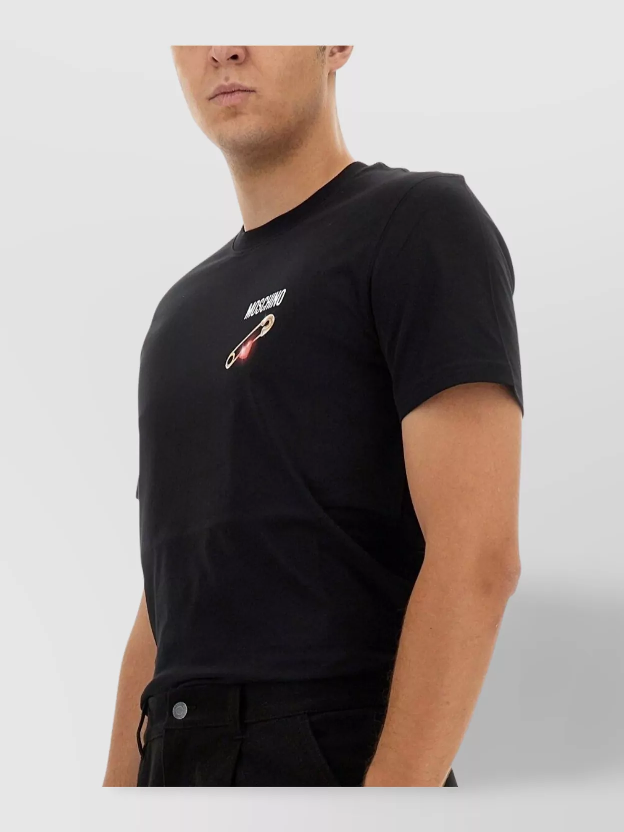 Moschino Logo Patch Crew Neck T-shirt