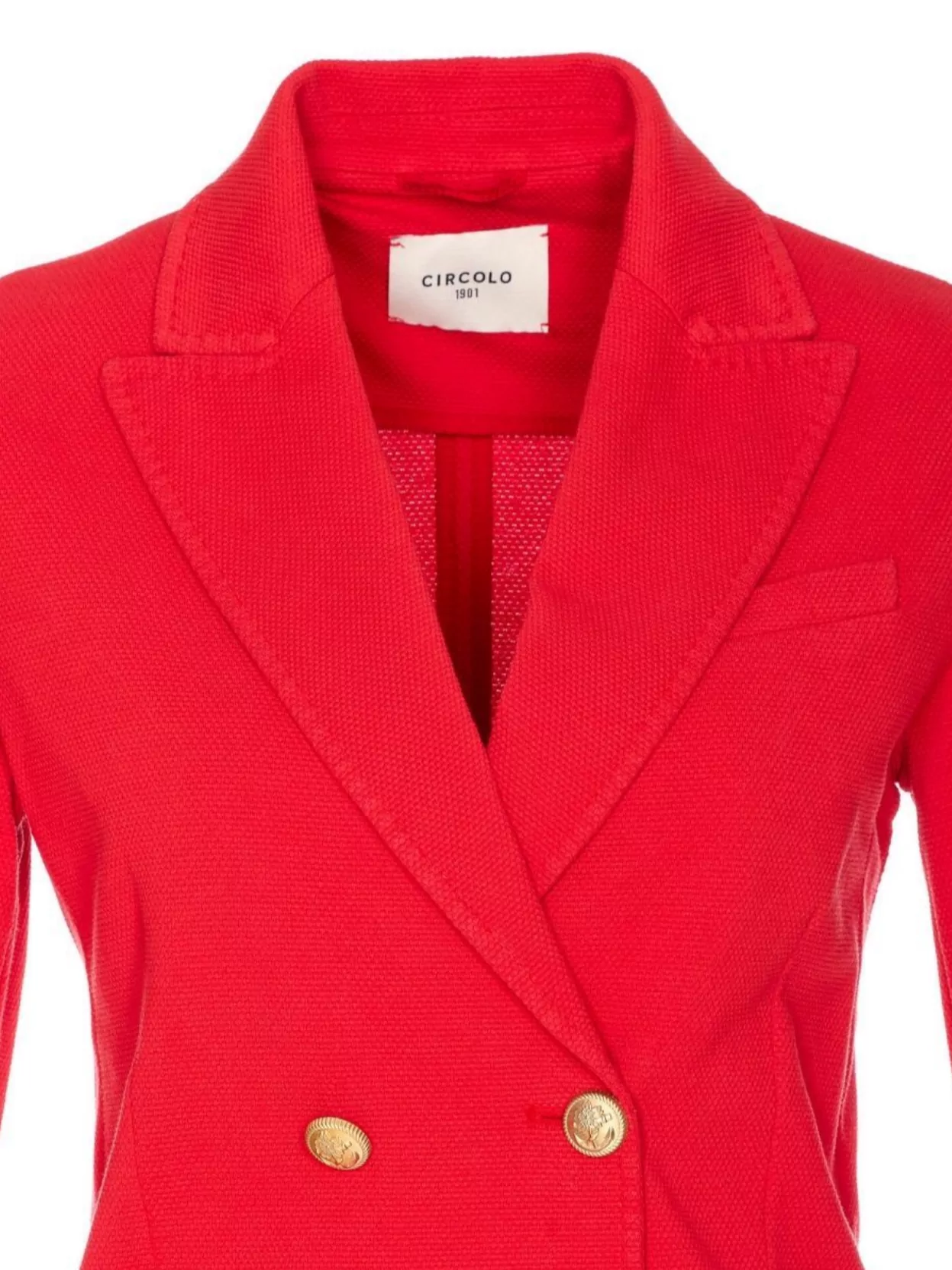 Circolo 1901 Double-breasted Jacket Gold Buttons In Red