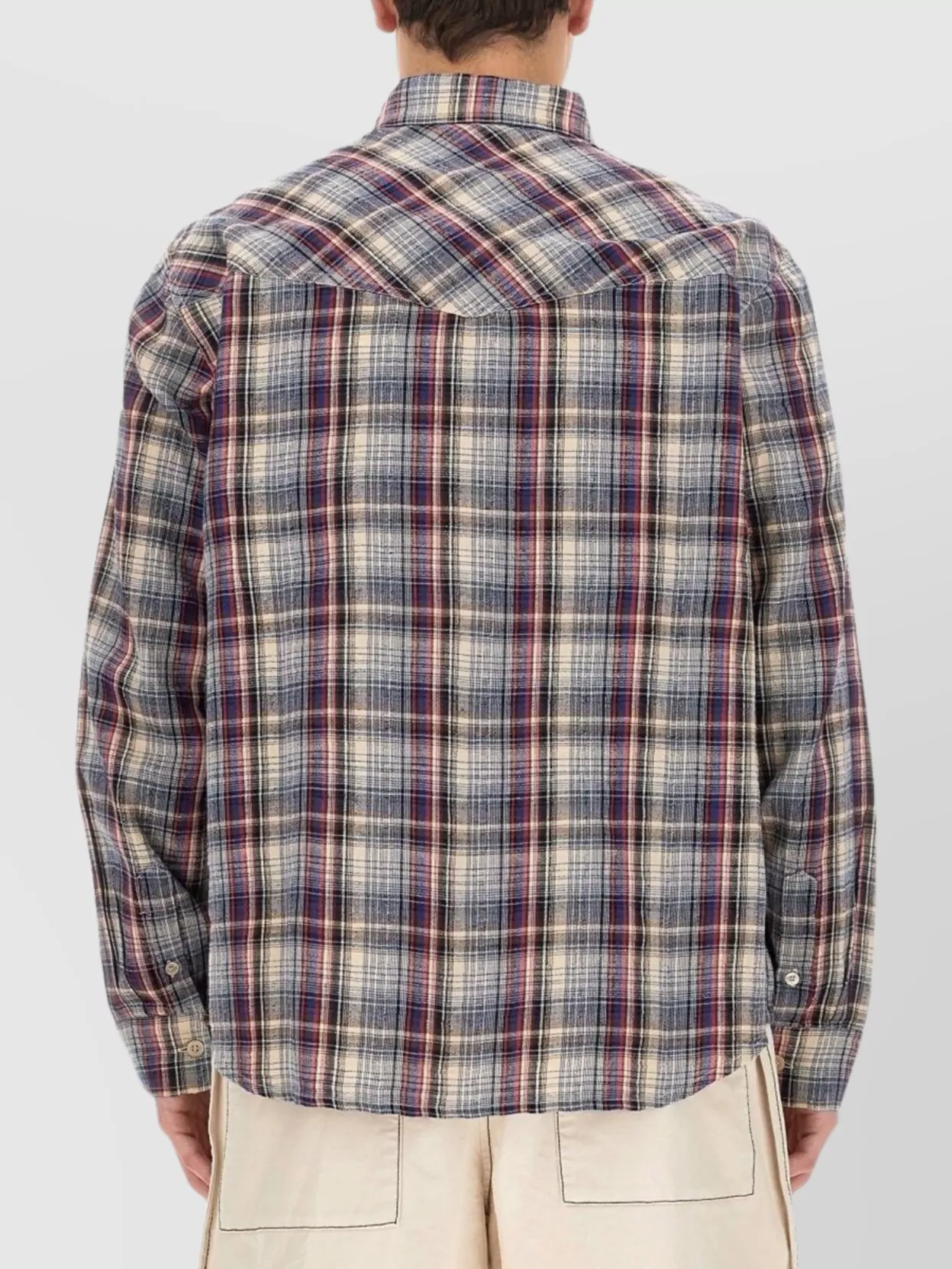 Isabel Marant Plaid Pattern Shirt With Button-down Collar In Multi