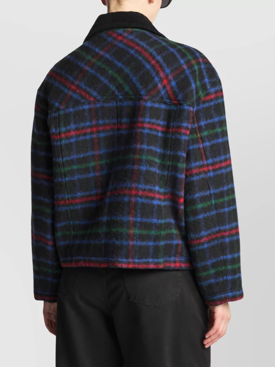 Fay Checked Single-Breasted Coat