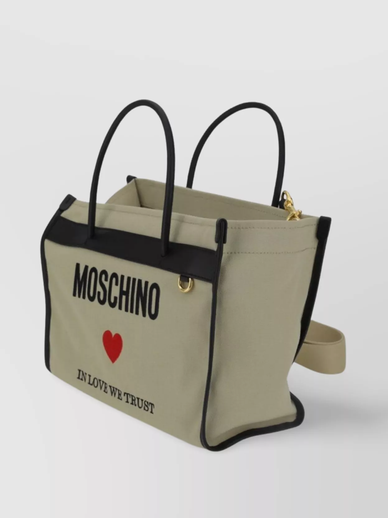 Shop Moschino Heart Print Tote Bag