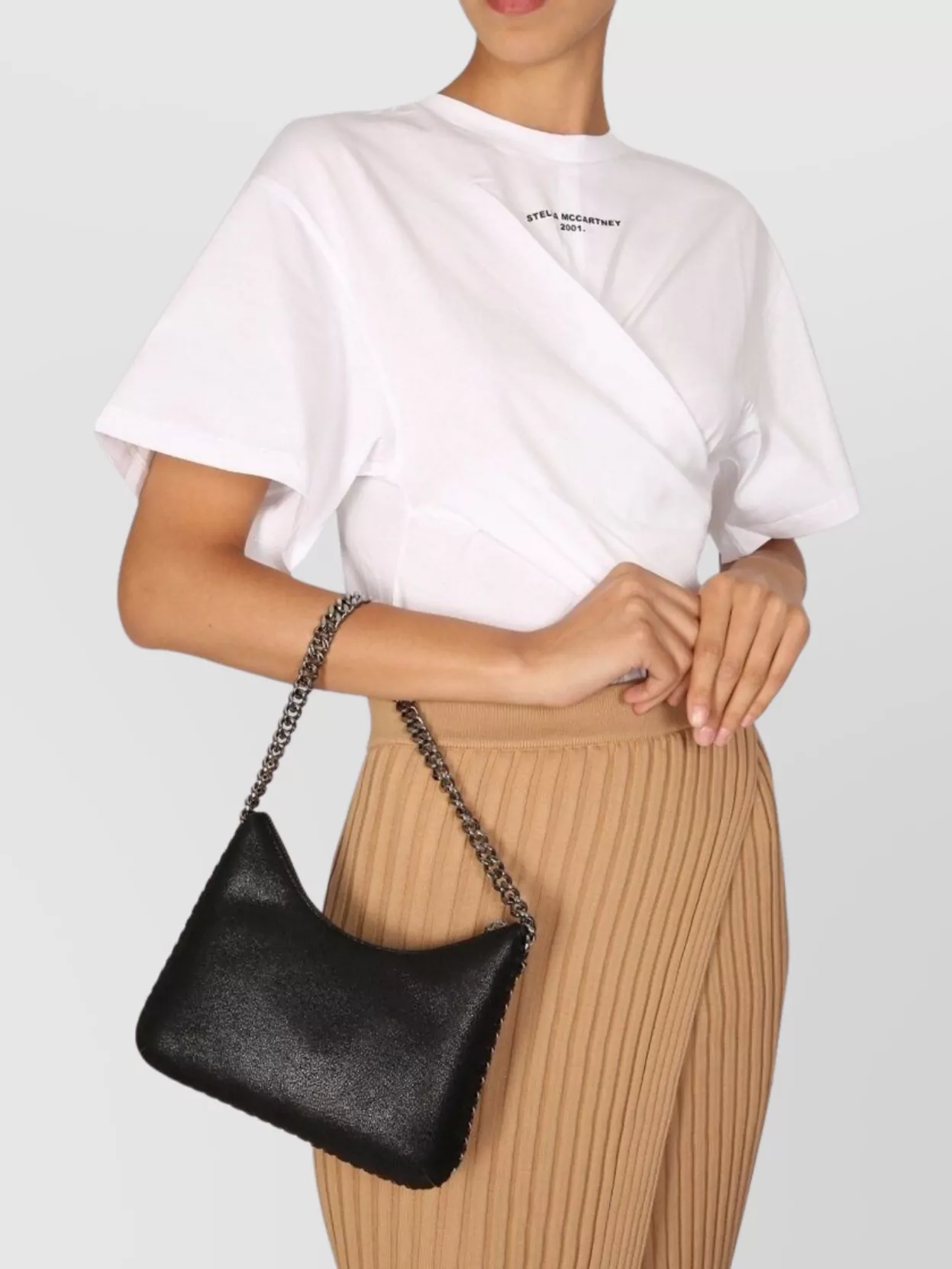 Stella Mccartney Twisted Ribbed Wrap T-shirt